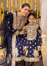Simrans Aaliyah Mommy and Daughter Collection | Navy