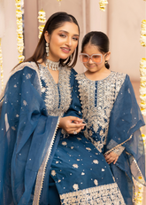 Simrans Aaliyah Mommy and Daughter Collection | Blue