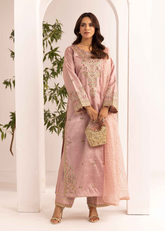 Simrans Serene Blush Pink – Festive Luxury Embroidered 3 Piece Suit
