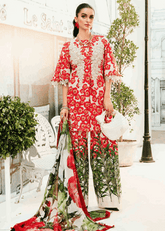 Maria.B | Unstitched Embroidered Lawn Suit | MPT-6B