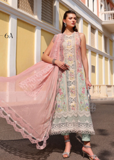Maria B Luxury Lawn Design 6A | Premium Tailor Stitched 3 Piece Suit