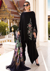 3 Piece Unstitched Embroidered Twill Linen Suit | MPT-2802-B