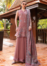 3 Piece Unstitched Embroidered Twill Linen Suit | MPT-2801-A