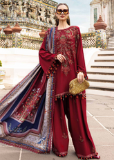 3 Piece Unstitched Embroidered Twill Linen Suit | MPT-2807-A