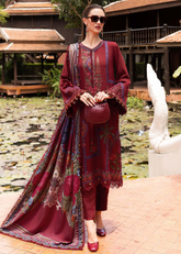 3 Piece Unstitched Embroidered Twill Linen Suit | MPT-2807-A