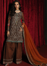 Charizma Aura Embroidered Luxury Chiffon Stitched Outfit - CA26-07