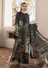 3 Piece Unstitched Embroidered Linen Suit | MPT-2809-A