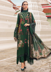 3 Piece Unstitched Embroidered Linen Suit | MPT-2810-A