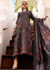 3 Piece Unstitched Embroidered Twill Linen Suit | MPT-2801-B