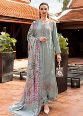 3 Piece Unstitched Embroidered Twill Linen Suit | MPT-2802-A