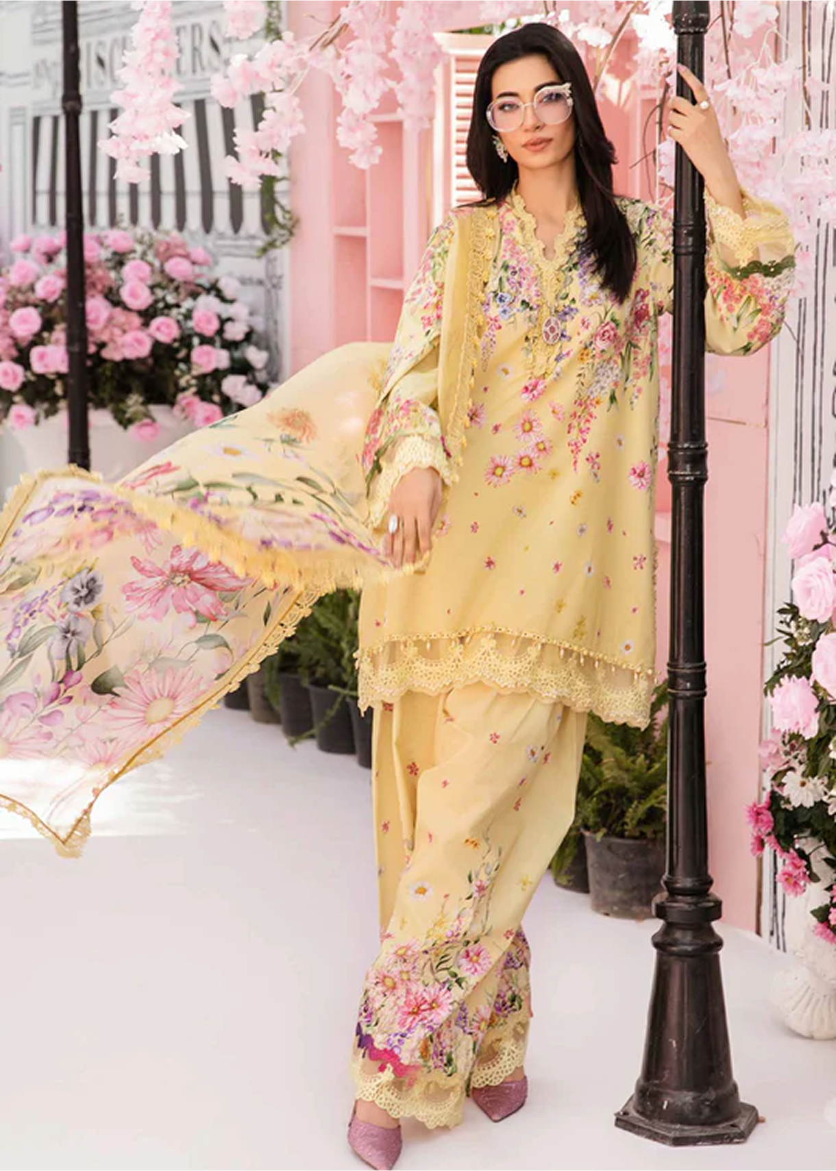 M.Prints | Stitched Embroidered Lawn Suit | MPT-3A