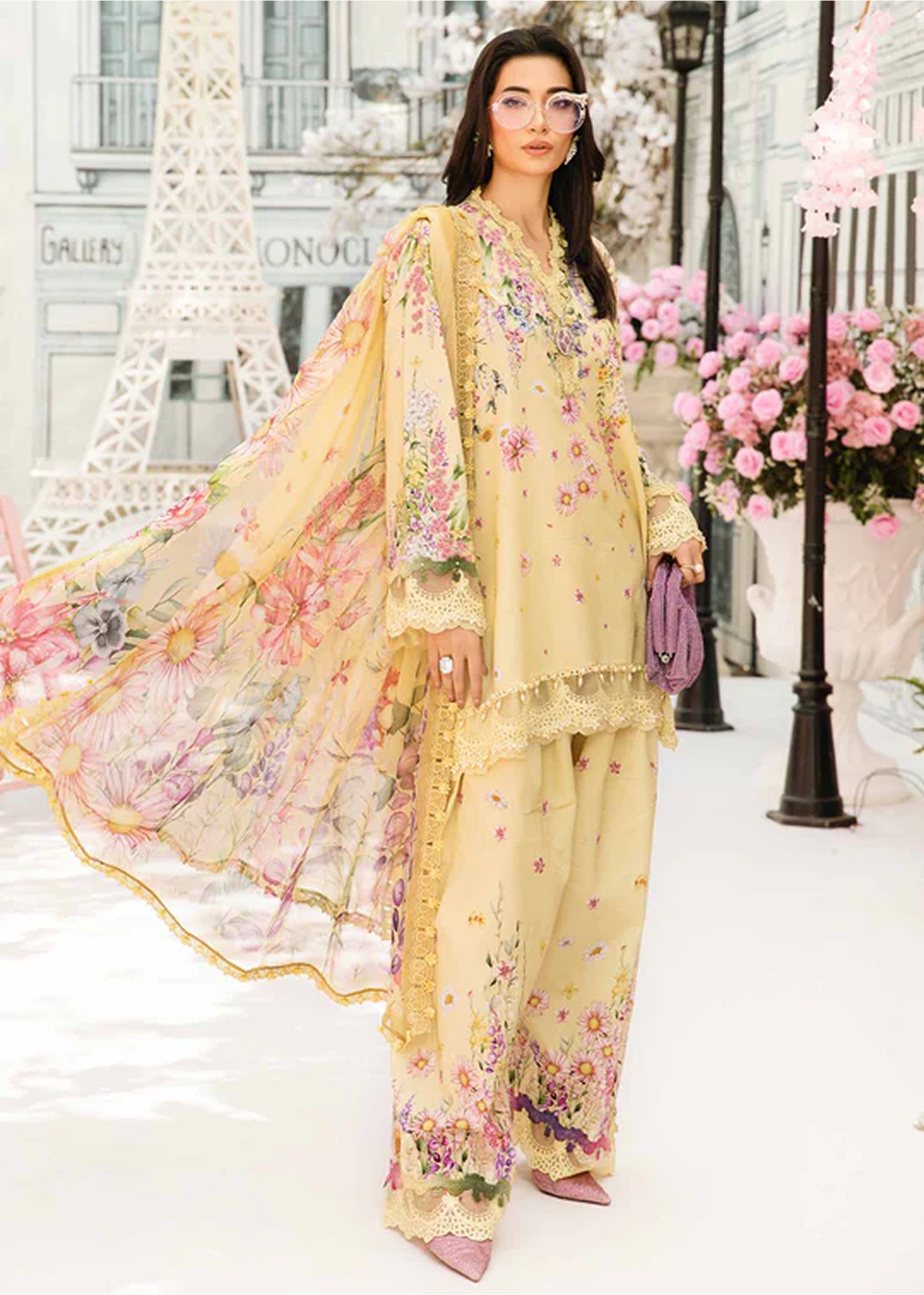 M.Prints | Stitched Embroidered Lawn Suit | MPT-3A