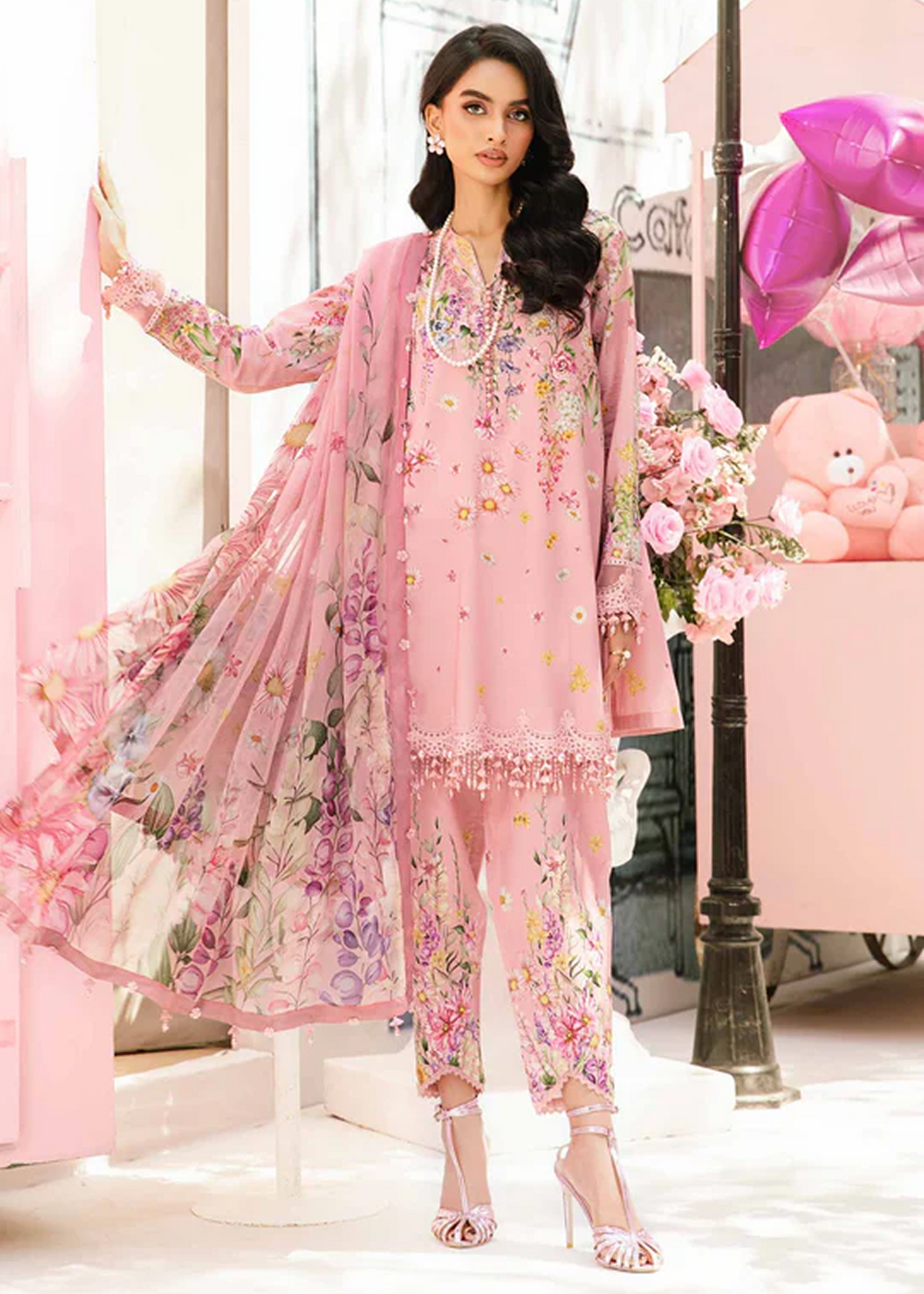 M.Prints | Stitched Embroidered Lawn Suit | MPT-3B