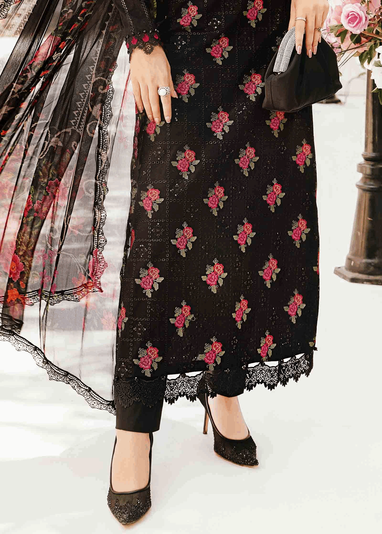 M.Prints | Stitched Embroidered Lawn Suit | MPT-1B