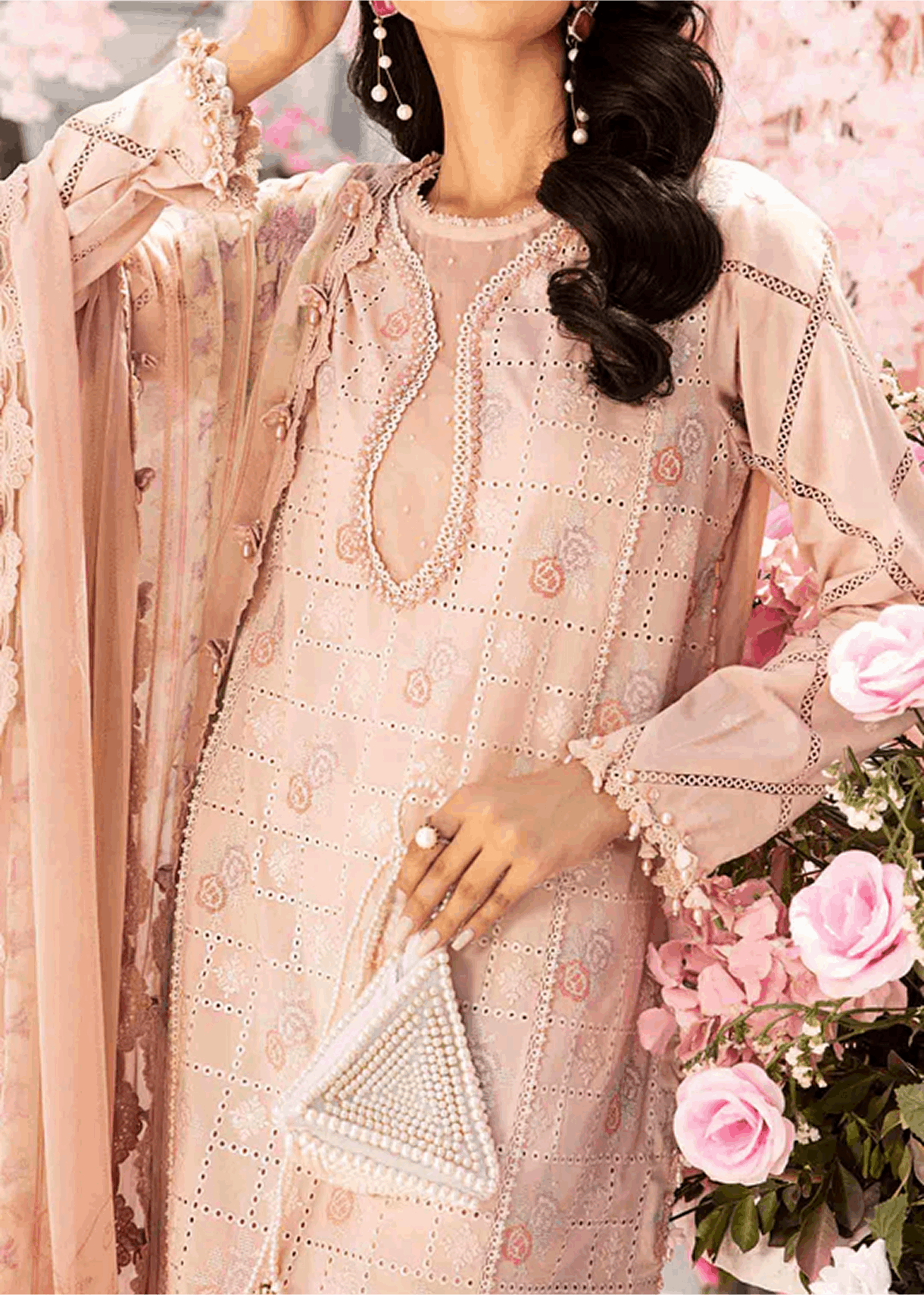 M.Prints | Stitched Embroidered Lawn Suit | MPT-1A