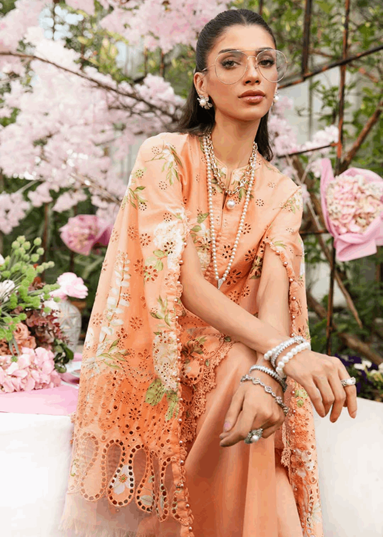 M.Prints | Stitched Embroidered Lawn Suit | MPT-2A