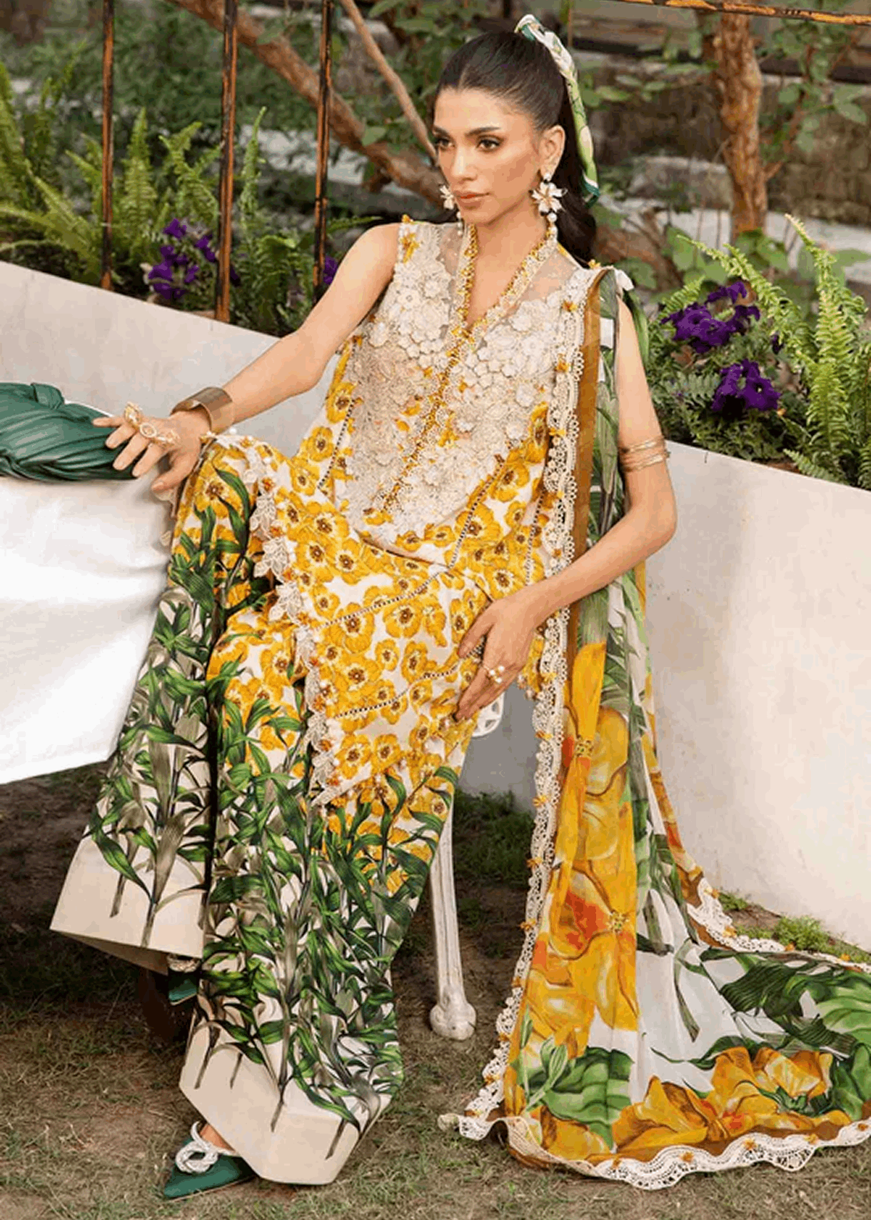 M.Prints | Stitched Embroidered Lawn Suit | MPT-6A