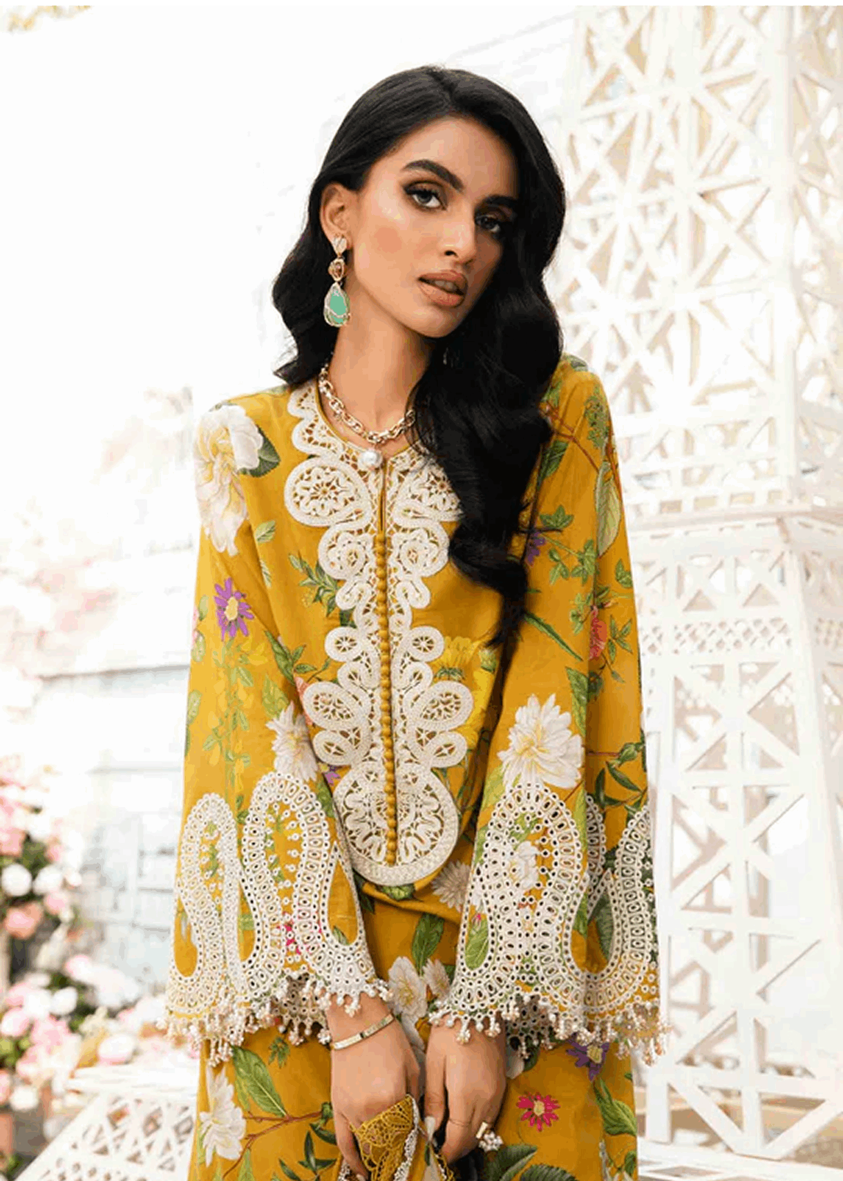 M.Prints | Stitched Embroidered Lawn Suit | MPT-4B
