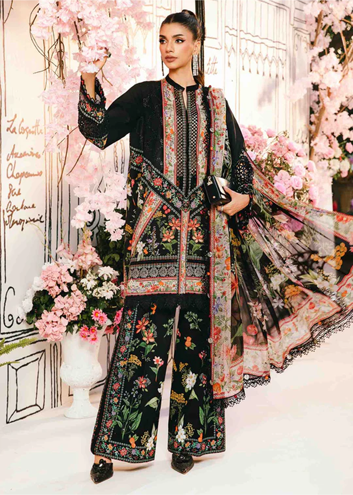 M.Prints | Stitched Embroidered Lawn Suit | MPT-10B