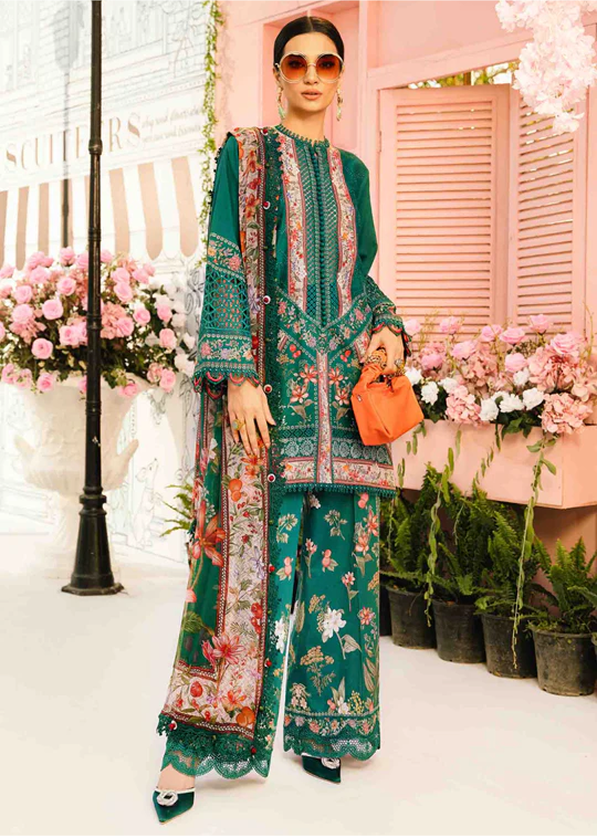 M.Prints | Stitched Embroidered Lawn Suit | MPT-10A
