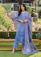ESHAISHA | Stitched Luxury Lawn Suit | Sky Grace