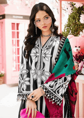 Maria.B | Unstitched Embroidered Lawn Suit | MPT-9B