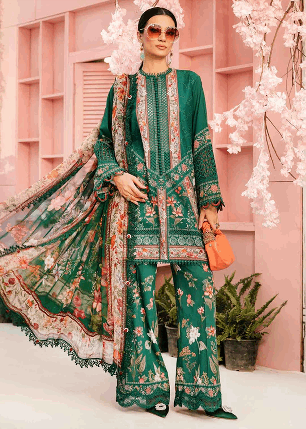 Maria.B | Unstitched Embroidered Lawn Suit | MPT-10A