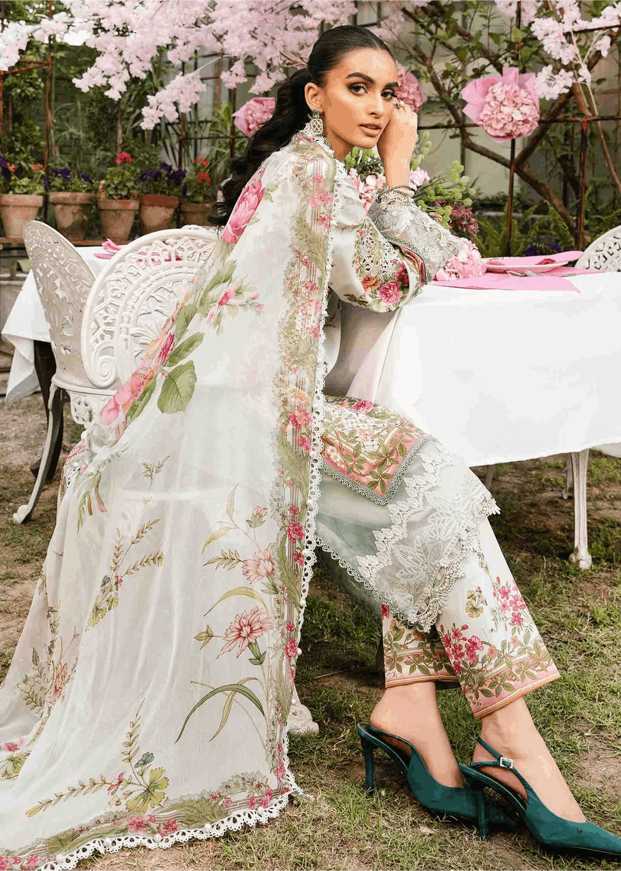 Maria.B | Unstitched Embroidered Lawn Suit | MPT-5B