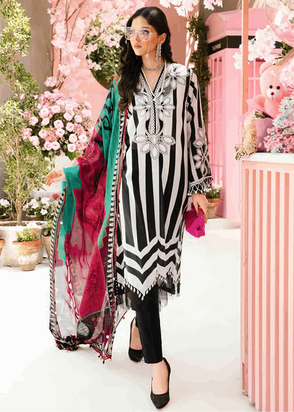 Maria.B | Unstitched Embroidered Lawn Suit | MPT-9B