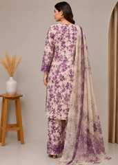 Premium Printed 3 Piece Lawn Suit with Embroidered Neck & Dupatta