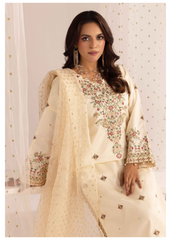 Simrans Serene Ivory – Festive Luxury Embroidered 3 Piece Suit