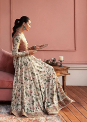 Ethnic Inspired Luxury Floral Printed Viscose Anarkali Maxi Dress