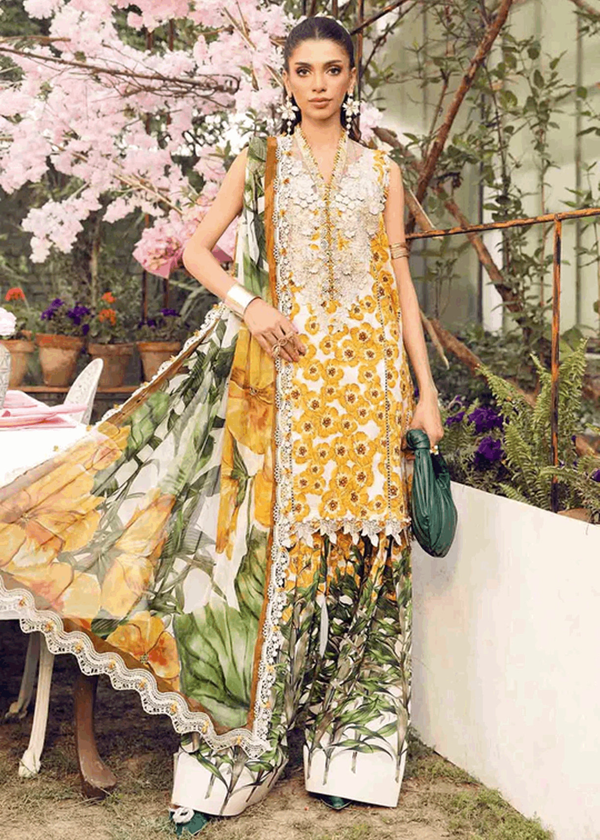 Maria.B | Unstitched Embroidered Lawn Suit | MPT-6A