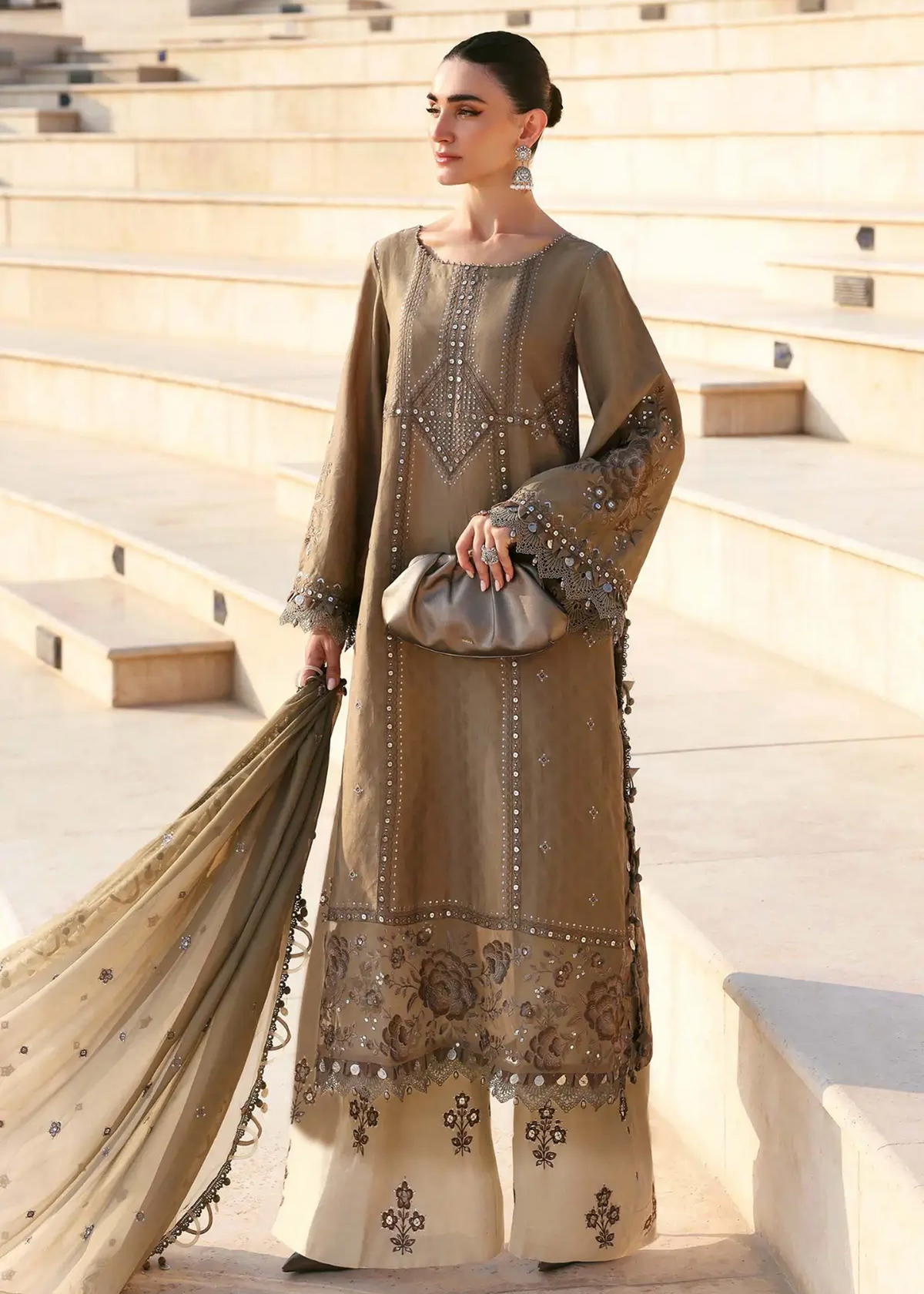 Maria B Luxury Lawn Design 2A | Premium Tailor Stitched 3 Piece Suit