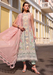 Maria B Luxury Lawn Design 6A | Premium Tailor Stitched 3 Piece Suit