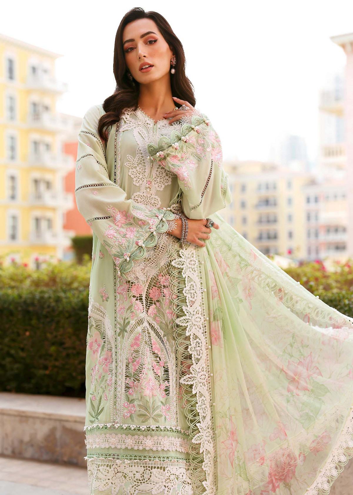 Maria B Luxury Lawn Design 11A | Premium Tailor Stitched 3 Piece Suit