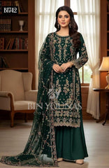 Bin Younas Readymade Chiffon Crushed Shararah Suit