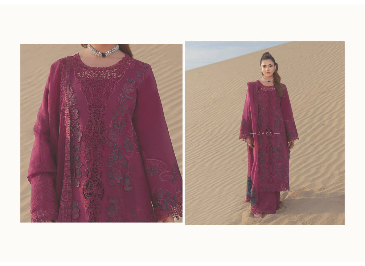 Rang Rasiya – Zara | Premium Collection 2026 | Unstitched 3-Piece Suit