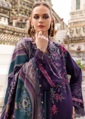 3 Piece Unstitched Embroidered Twill Linen Suit | MPT-2805-B