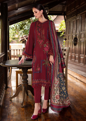 3 Piece Unstitched Embroidered Twill Linen Suit | MPT-2807-A