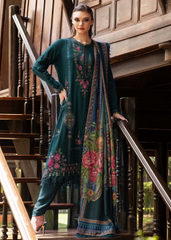 3 Piece Unstitched Embroidered Twill Linen Suit | MPT-2807-B