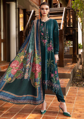 3 Piece Unstitched Embroidered Twill Linen Suit | MPT-2807-B