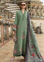 3 Piece Unstitched Embroidered Twill Linen Suit | MPT-2808-A