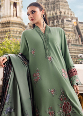 3 Piece Unstitched Embroidered Twill Linen Suit | MPT-2808-A