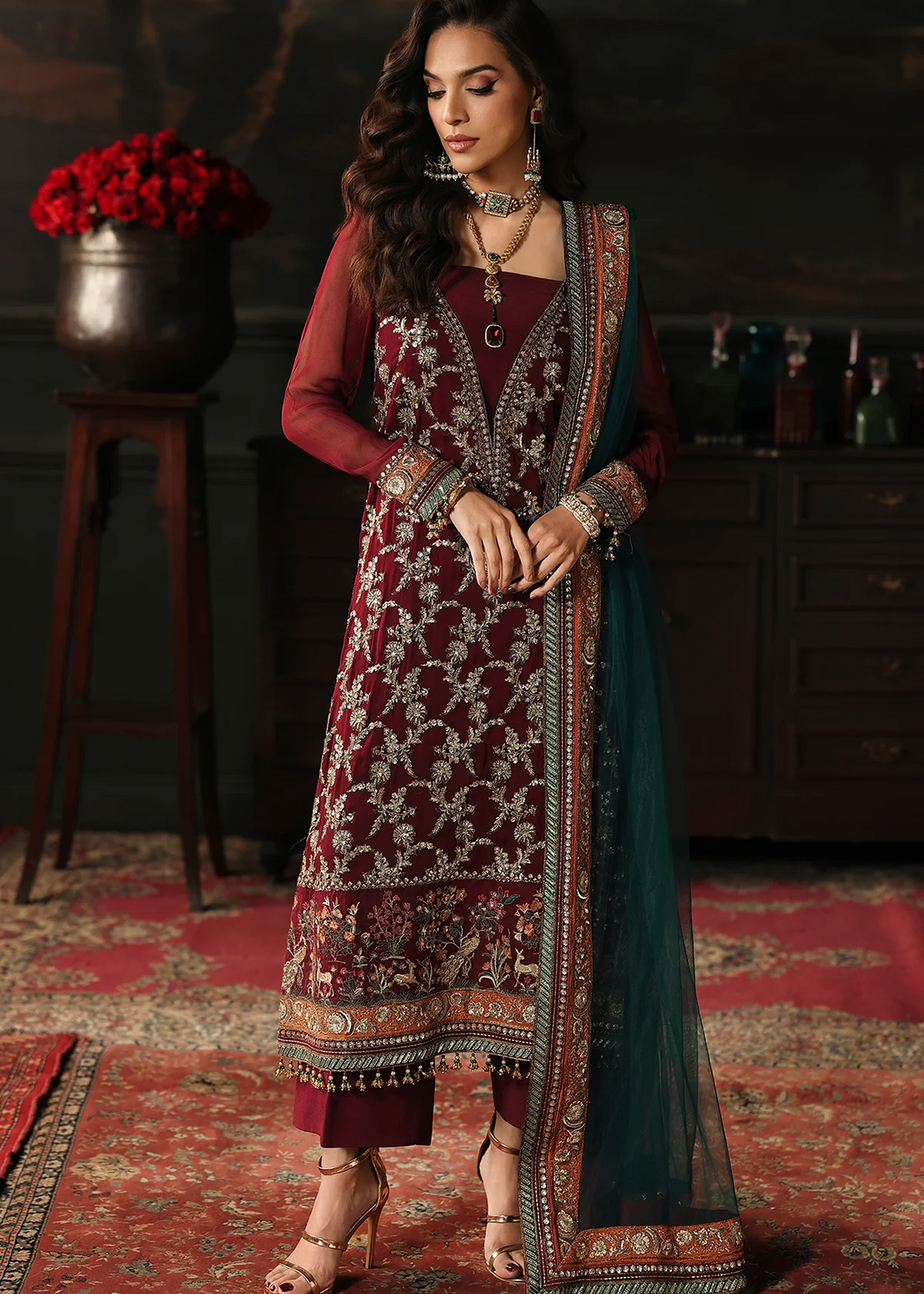 Charizma Aura Embroidered Luxury Chiffon Stitched Outfit - CA26-05