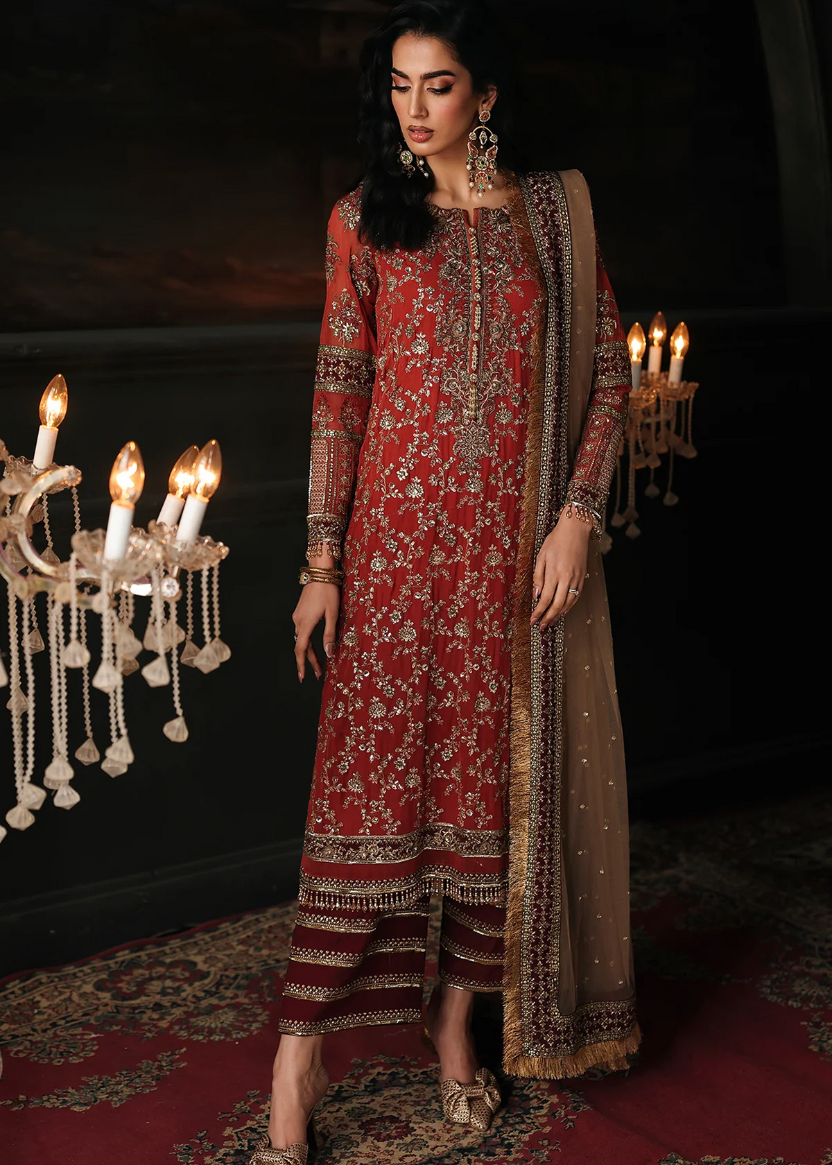 Charizma Aura Embroidered Luxury Chiffon Stitched Outfit - CA26-03