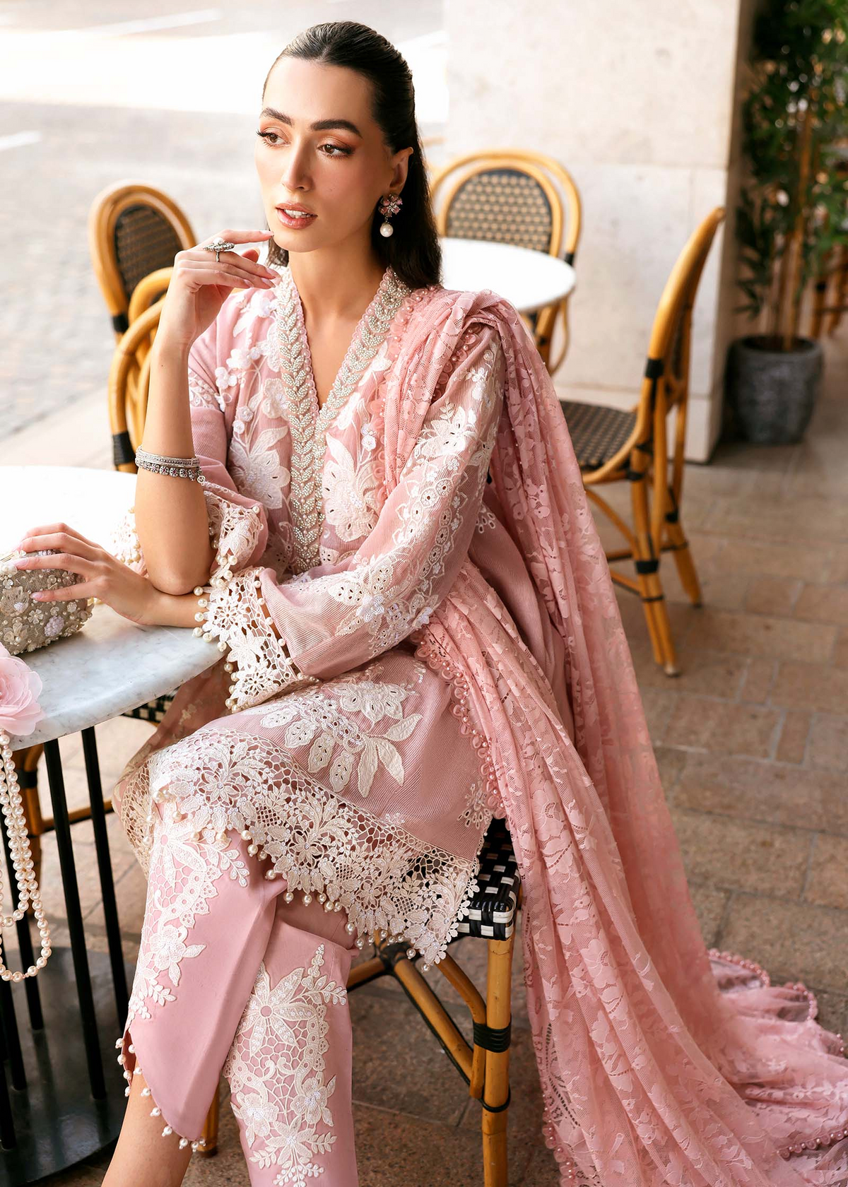 Maria B Luxury Lawn Design 3A | Premium Tailor Stitched 3 Piece Suit