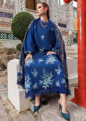 3 Piece Unstitched Embroidered Twill Linen Suit | MPT-2808-B