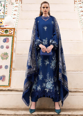 3 Piece Unstitched Embroidered Twill Linen Suit | MPT-2808-B