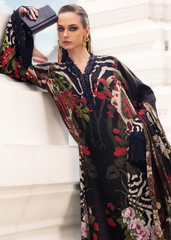 3 Piece Unstitched Embroidered Linen Suit | MPT-2810-B